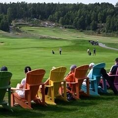 Una vista privilegiada del Dormy Open de golf