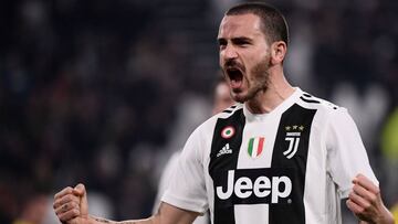 El central italiano de la Juventus, Leonardo Bonucci, durante un partido.