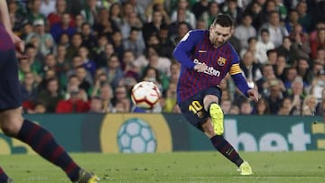 Messi opened the scoring with a superb free-kick against Betis