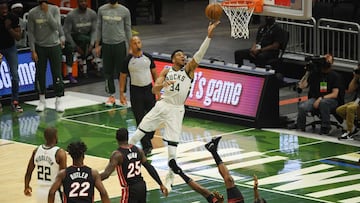 Los Bucks dominan a Miami de principio a fin con una exhibici&oacute;n f&iacute;sica espectacular. Giannis, con 31 puntos, 13 rebotes y 6 asistencias, pone el 2-0 y genera esperanzas.