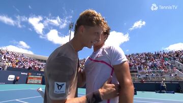 Martín Landaluce y Ben Shelton, en el Miami Open.