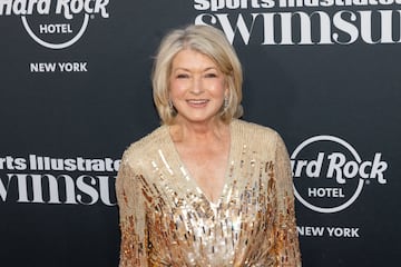 Martha Stewart durante la alfombra roja del Sports Illustrated Swimsuit.