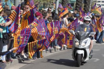 Gran ambiente por las calles de Barcelona. 