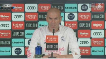 Zidane: "Me animan los cuatro partidos, el resto es bla bla bla"