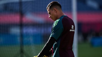 Luis Malagon during the Mexican National Team (Mexico) Training Session prior to the friendly preparation match against Uruguay, at Empower Field at Mile High, on June 04, 2024, Denver Colorado, United States.