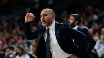 El entrenador del Real Madrid, Chus Mateo, valor¨® la victoria de su equipo ante el Mil¨¢n en la 4? jornada de la Euroliga 2023-24.