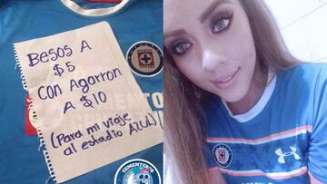 La chica lanzó la propuesta a través de twitter, en la cual venderá cada ósculo por cinco pesos para viajar de Mazatlán a la Ciudad de México para ver a su equipo.