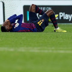 Dembélé, el último en la lista de lesiones del Barcelona esta temporada