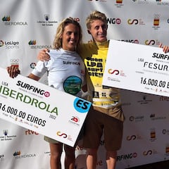 Nadia Erostarbe y Rubén Vitoria, campeones de las ligas nacionales de surf 2022