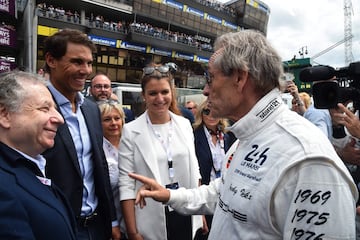 Jean Todt, Rafael Nadal y Marlene Schiappa.