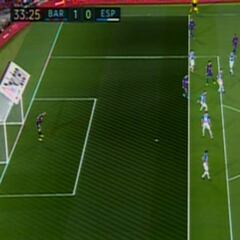 Fuera de juego de Messi en el 1-0