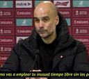 Le preguntan a Guardiola qué va a hacer en el parón y hace una promesa que dudan si cumplirá