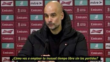 Le preguntan a Guardiola qué va a hacer en el parón y hace una promesa que dudan si cumplirá