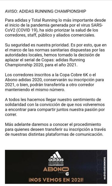 Organizadoras de carreras no reembolsan inscripción por eventos pospuestos