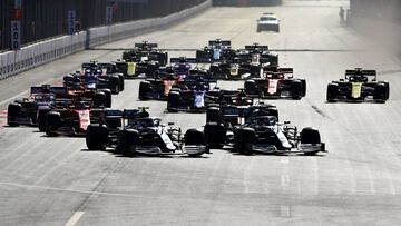 La salida del GP de Azerbaiyán de F1 2019.