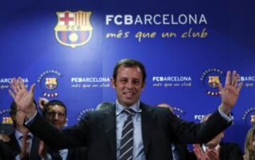 Sandro Rosell es el nuevo presidente del Barcelona el 14 de junio del 2010.