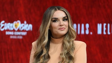 Melody durante la rueda de prensa ofrecida tras su paso por Eurovisión, a 26 de mayo de 2025, en Madrid (España).
FAMOSOS;RUEDA DE PRENSA;EUROVISIÓN;ARTISTA
José Oliva / Europa Press
26/05/2025