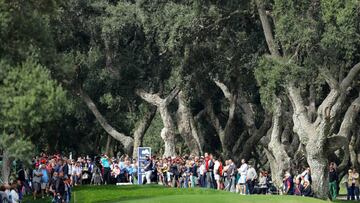 CADIZ, SPAIN - OCTOBER 19:  Sergio Garcia of Spain tees off on the 9th hole during day one of the Andalucia Valderrama Masters at Real Club Valderrama on October 19, 2017 in Cadiz, Spain.  (Photo by Warren Little/Getty Images)