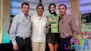 Lale Cubino acudi&oacute; a un programa de la televisi&oacute;n boliviana poco despu&eacute;s de ser presentado como director del equipo Bolivia Ciclismo