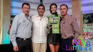 Lale Cubino acudi&oacute; a un programa de la televisi&oacute;n boliviana poco despu&eacute;s de ser presentado como director del equipo Bolivia Ciclismo