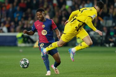 El canterano del Barcelona deja buenas sensaciones en los 61 minutos que jugó.