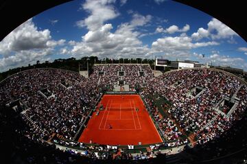 Vista general de la pista Suzanne Lenglen.