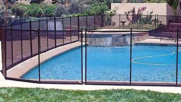 Estas vallas te permiten cercar la piscina para cuando no quieres que entren los peques