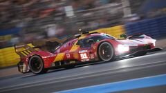 British driver James Calado steers his Ferrari 499P Hypercar WEC during a practice session prior to the 100th edition of the 24 hours of Le Mans on June 7, 2023. The 100th edition of the 24 hours of Le Mans will start on June 10, 2023. (Photo by JEAN-FRANCOIS MONIER / AFP)