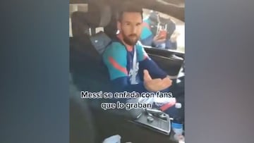 Messi y su enfado con unos aficionados