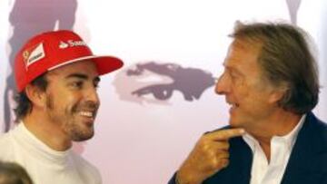 Fernando Alonso y Luca di Montezemolo, cuando éste presidía Ferrari.