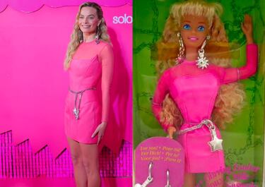 La Barbie en la que se inspiró Margot Robbie para su outfit de la alfombra rosa en México