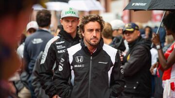 Alonso, durante un gran premio de la pasada temporada.