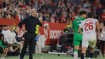 Pellegrini, durante el partido. 
SEVILLA  -  BETIS 
PELLEGRINI