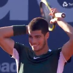 Muy emocionante esto de Alcaraz justo después de ganar