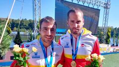 Doblete español en el C2 de los Mundiales de piragüismo maratón