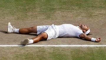 Rafa Nadal, al término de la final de Wimbledon de 2010.
