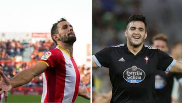 Los delanteros uruguayos de Girona y Celta, Christian Stuani y Maxi Gómez.