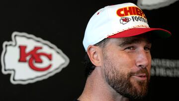 Chiefs’ Travis Kelce came on the “Bussin’ With The Boys” podcast to discuss his plans after the season, his relationship with Taylor Swift, and more.