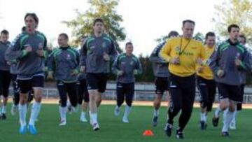 <b>EN SALAMANCA. </b>Los lituanos se han ejercitado estos días y han tenido varias sesiones de vídeo.