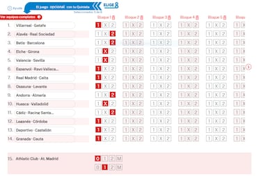 Pronóstico de la Quiniela de fútbol jornada 26 - 6/12/25 