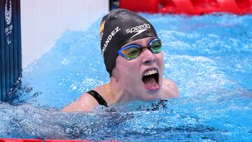 Spain's Marta Fernandez Infante celebrates winning the gold medal in the Women's 50m Breaststroke - SB3 Final at the Tokyo Aquatics Centre during day seven of the Tokyo 2020 Paralympic Games in Japan. Picture date: Tuesday August 31, 2021. (Photo by John Walton/PA Images via Getty Images) JUEGOS PARALIMPICOS TOKIO 2020 2021 MEDALLA DE ORO NATACION