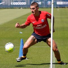 Verratti no se declara en rebeldía: se entrenó con el PSG