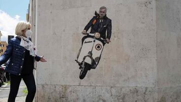 Mourinho ya está presente en las calles de Roma