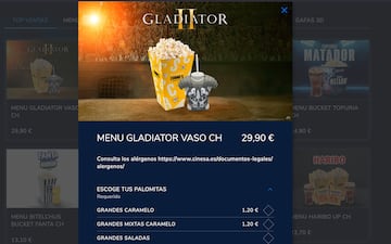 Gladiator 2 cubo refresco especial espectacular pecho gladiador cine