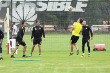 Seijas, el protagonista de la práctica, antes de su último partido en El Campín