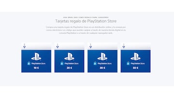 Tarjetas regalo PlayStation Store