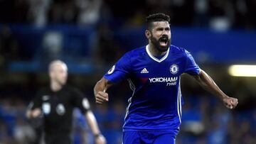 As&iacute; celebr&oacute; Diego Costa su gol.