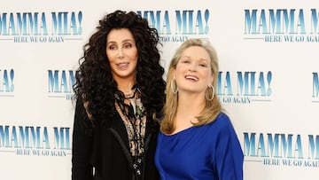 Meryl Streep y Cher se besan en el estreno de Mamma Mía 2