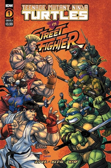 teenage mutant ninja turtles vs street fighter comic