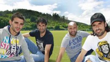 <b>CONVENCIDOS. </b>Adrián, Valerón, Manuel Pablo y Juan Rodríguez serán hoy cuatro de los titulares que buscarán una victoria salvadora.